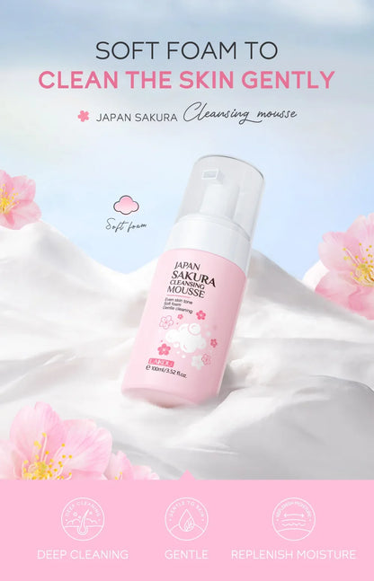 Cherry Blossom Women Facial Cleanser Face Korean Skin Care Products Original Products 100Ml