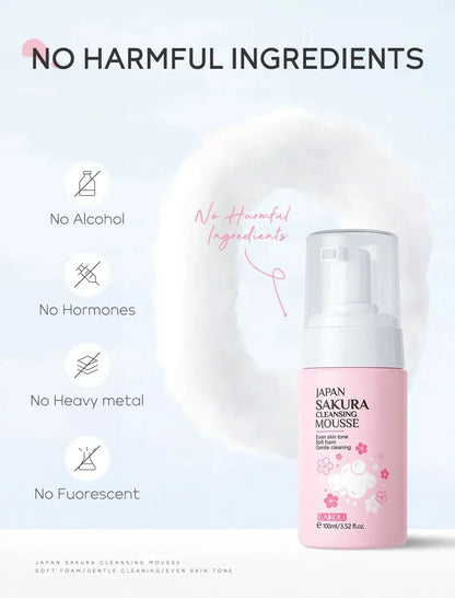 Cherry Blossom Women Facial Cleanser Face Korean Skin Care Products Original Products 100Ml